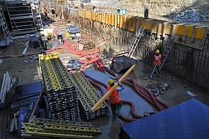 Il cantiere del Parco della Musica