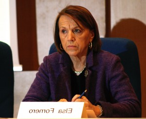 Il ministro Elsa Fornero