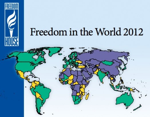 Freedom of the world 2012