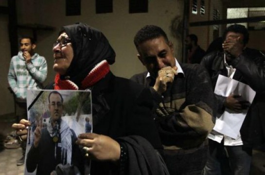 Funerali giornalista egiziano ucciso