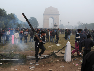 La manifestazione di protesta in India