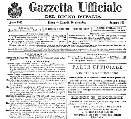 Decreto luogotenenziale 1917