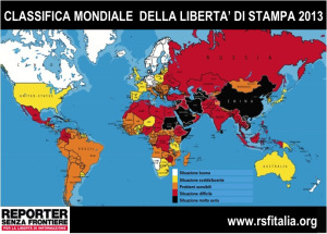 Mappa libertà di stampa 2013