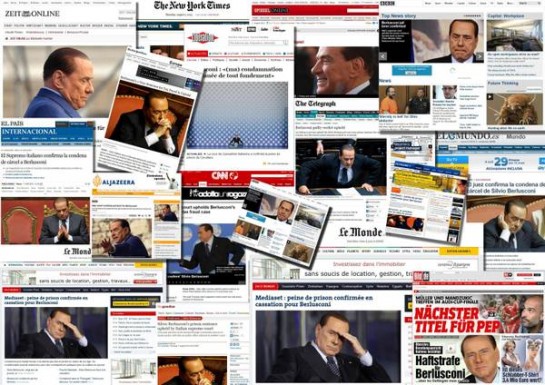 Mediaset: condanna Berlusconi breaking news nel mondo