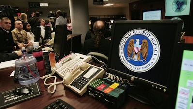 A computer workstation bears the Nationa